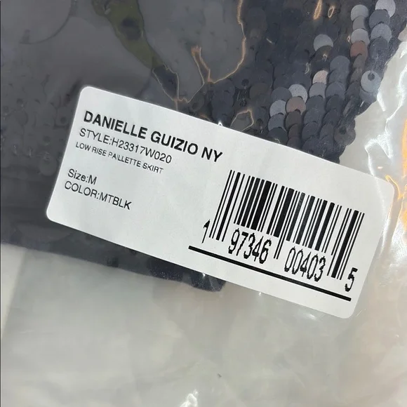 GUIZIO matte Black Sequin Mini Skirt - Picture 3 of 3